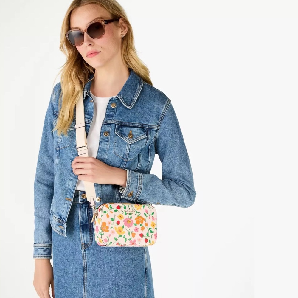 Kate Spade KG632 Madison Strawberry Garden Party Mini Camera Bag Crossbody NWT